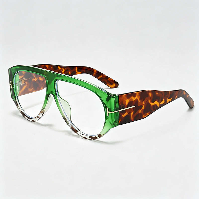Luxury Oversized Pilot T-Logo Sunglasses