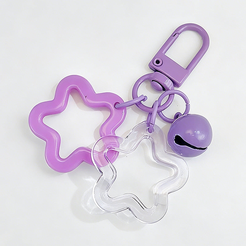 Hollow Two-Tone Star Acrylic Keychain