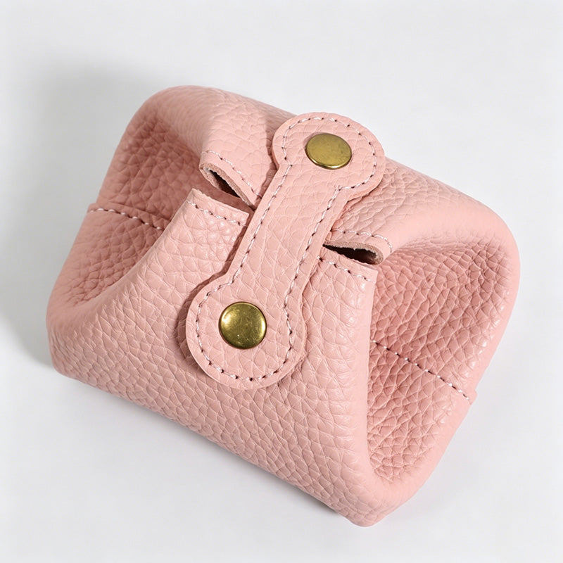 Mini Pebbled PU Snap Coin Purse
