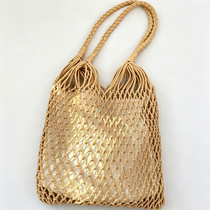 Mesh Drawstring Tote Bag