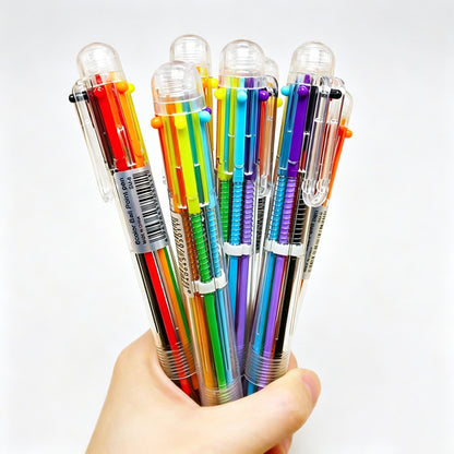 6-Color Retractable Multi Ink Ballpoint Pen