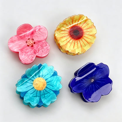 Flower Hair Claw Clips