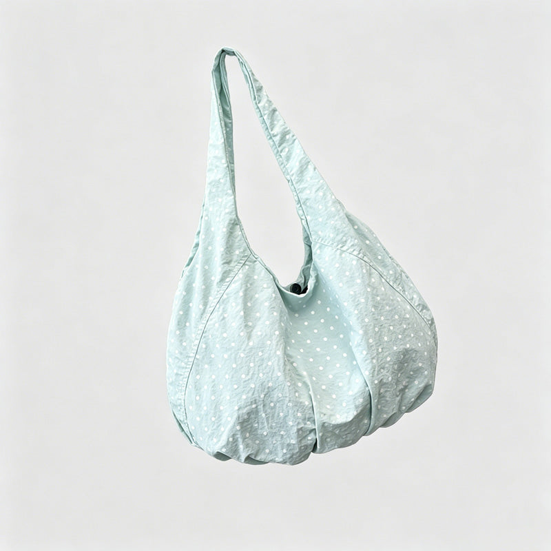 Polka Dot Large Capacity Hobo Tote Bag