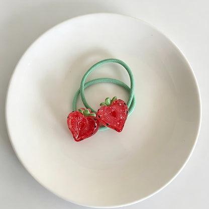 2 Colorful Jelly Hair Tie