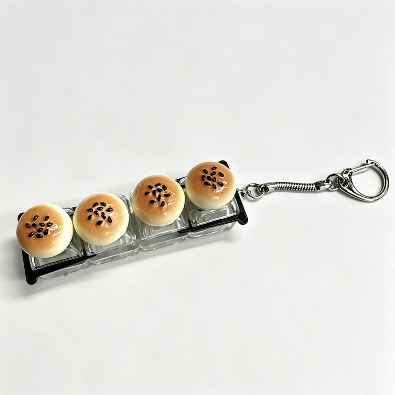 Four-Key Snack Food Fidget Keychain