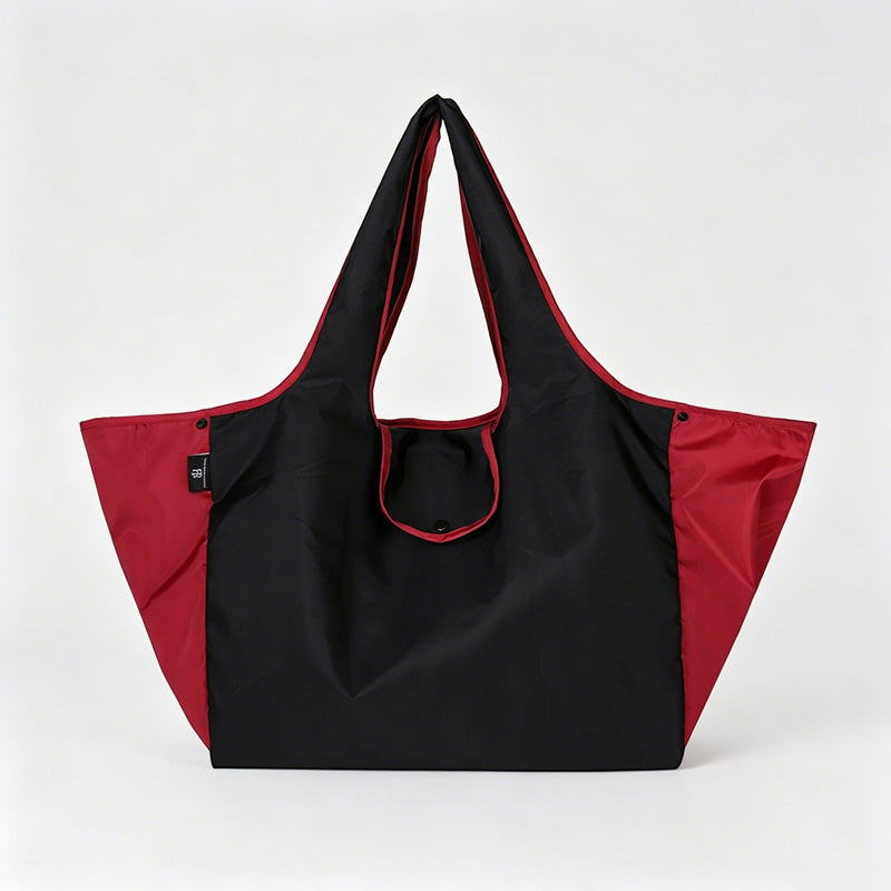 Side Contrast Color Foldable Shopping Tote