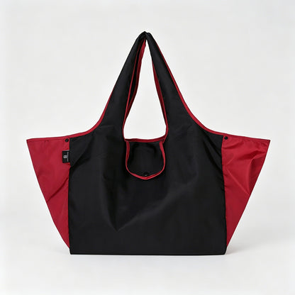 Side Contrast Color Foldable Shopping Tote