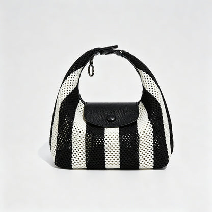 Houndstooth Hobo Handle Handbag