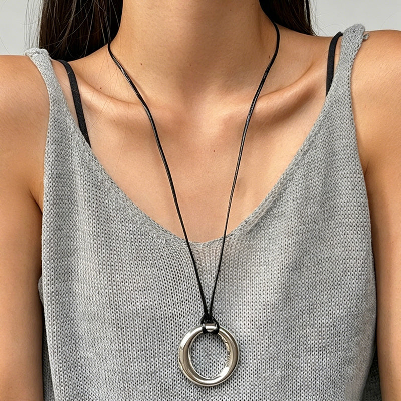 Minimalist Teardrop Adjustable Long Sweater Clavicle Necklace