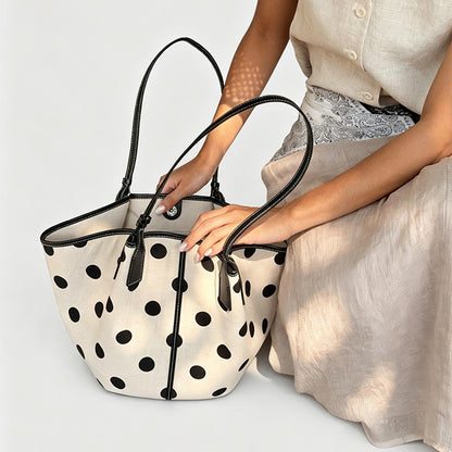 Polka Dot Bowler Bag