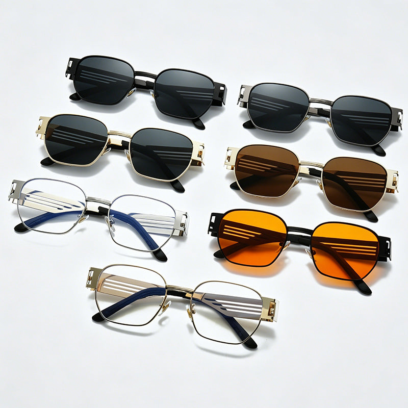 Vintage Hollow Metal Square Sunglasses