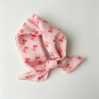 Red Floral Print Bandana