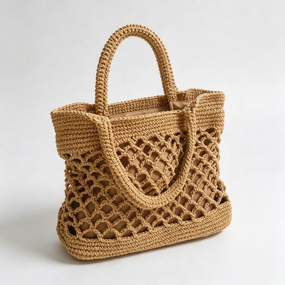 Macrame Mesh Tote Bag