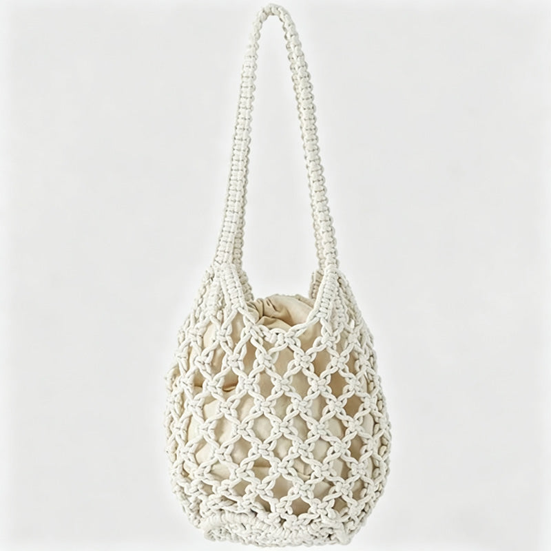 Beaded Crochet Shoulder Bag