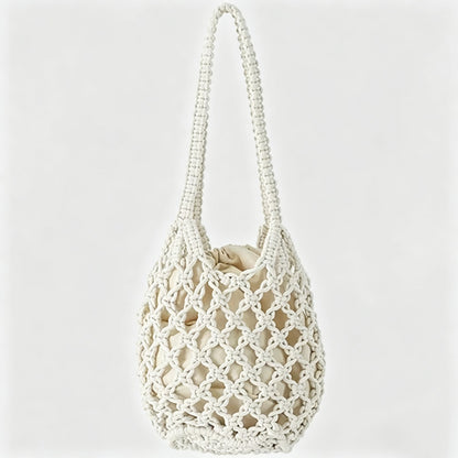 Beaded Crochet Shoulder Bag