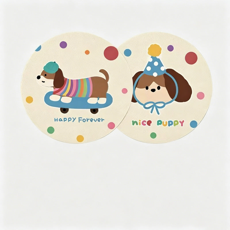 Round Car Coaster 2PCS Set