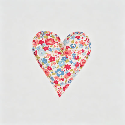 Plaid Dot Print Stuffed Heart Ornament