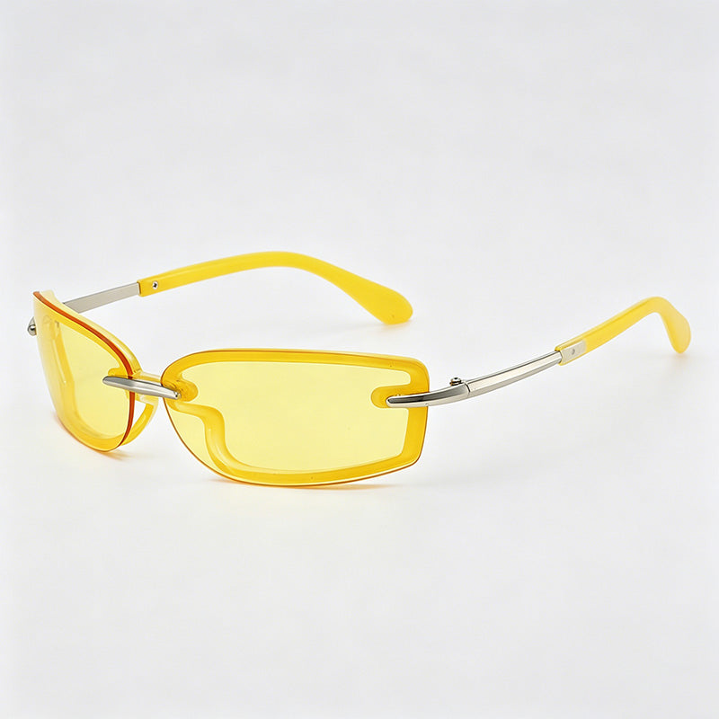 Rimless Square Candy Fashion Chic Sunglasses