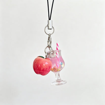 Fruit Juice Lanyard Keychain Bag Charm