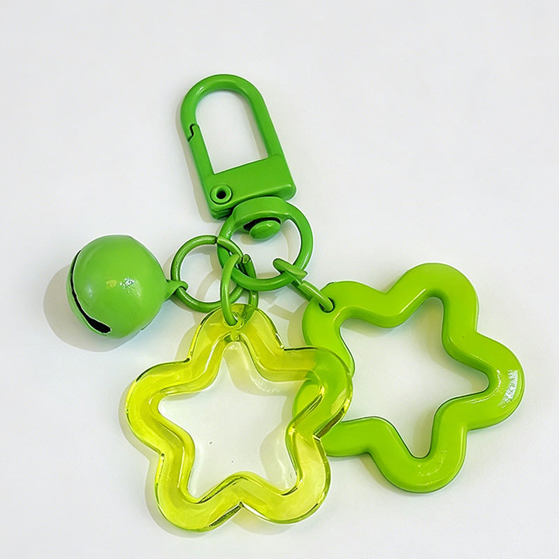Hollow Two-Tone Star Acrylic Keychain