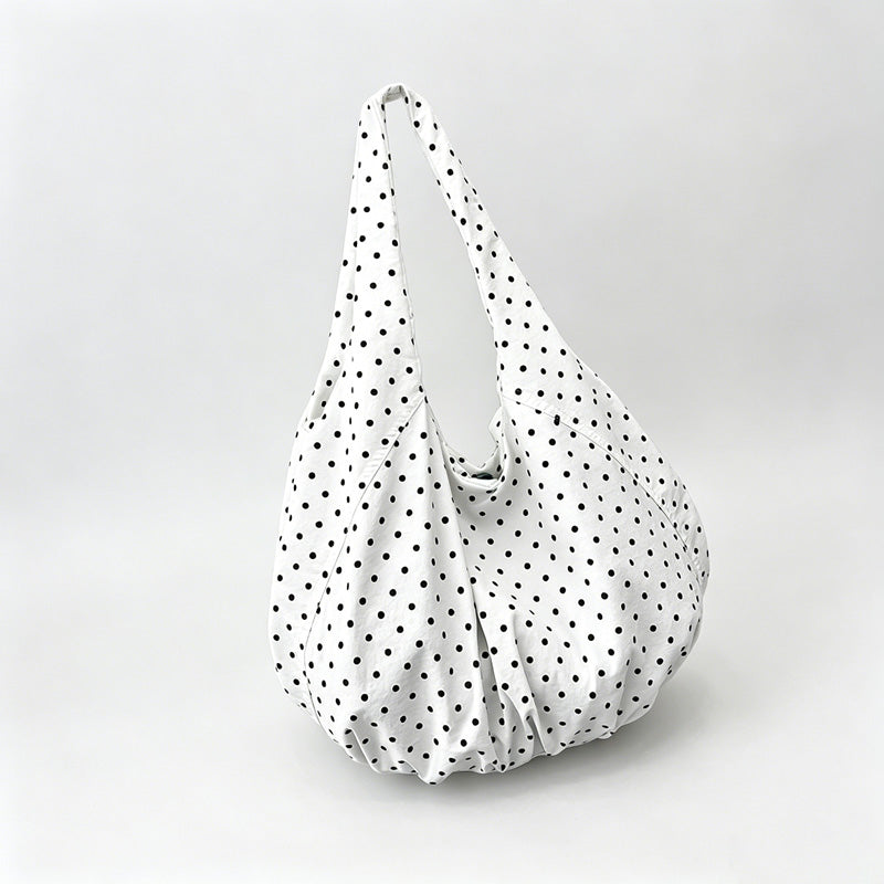 Polka Dot Large Capacity Hobo Tote Bag