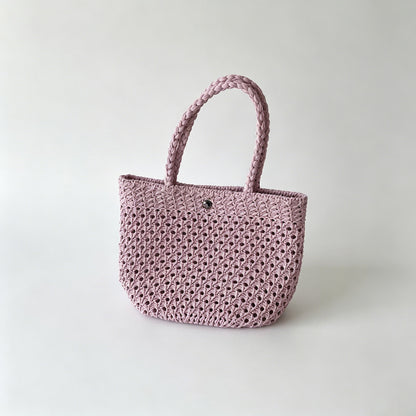 Mini Hollow Woven Straw Tote Handbag