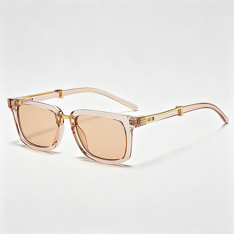 Retro Metal-Accent Square PC Fashion Sunglasses