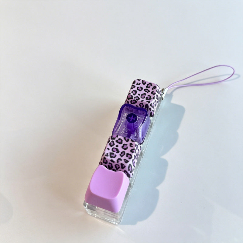 Four-Key Fidget Leopard Keychain
