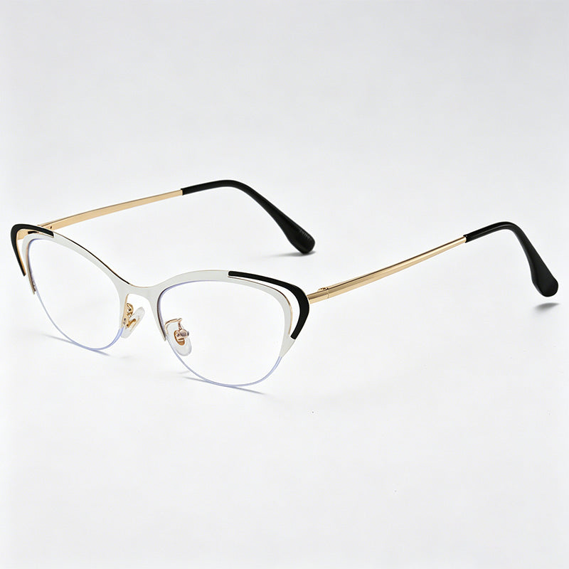 Hollow Cat Eye Luxe Metal AC Protective Sunglasses