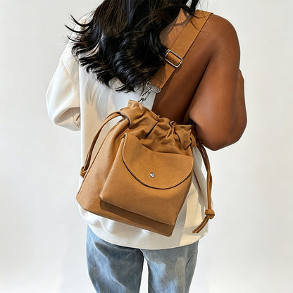 Everyday Drawstring Bucket Bag