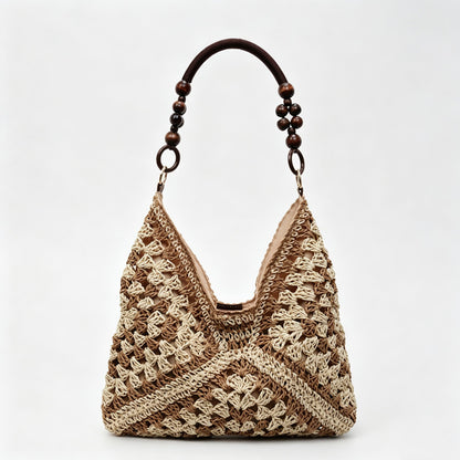 Beaded Crochet Tote Bag