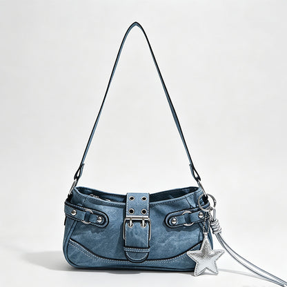 Denim Pocket Shoulder Bag