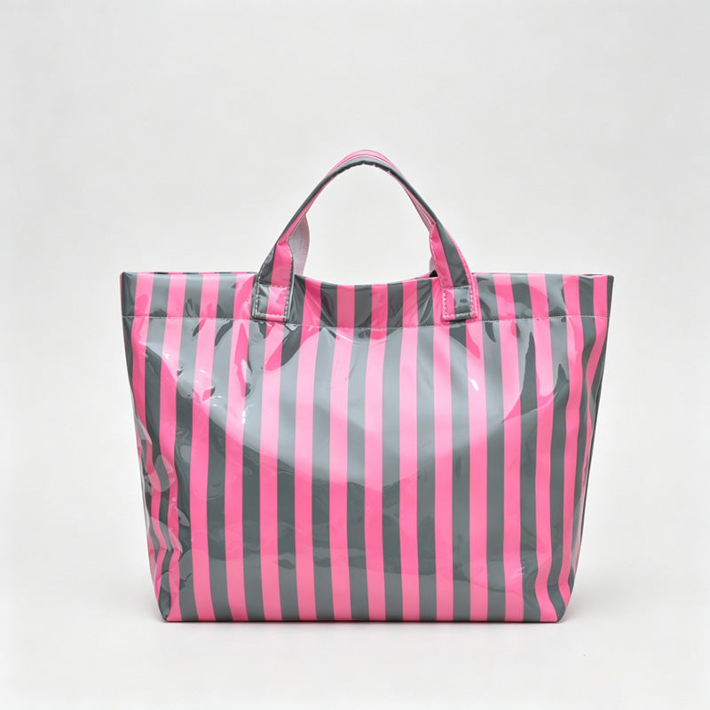 Striped Market Tote Bag
