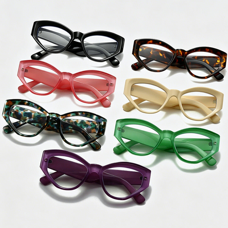 Trendy Irregular Cat Eye Glasses