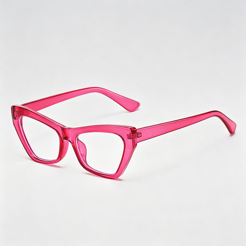 Trendy Slim Cat Eye Transparent Glasses