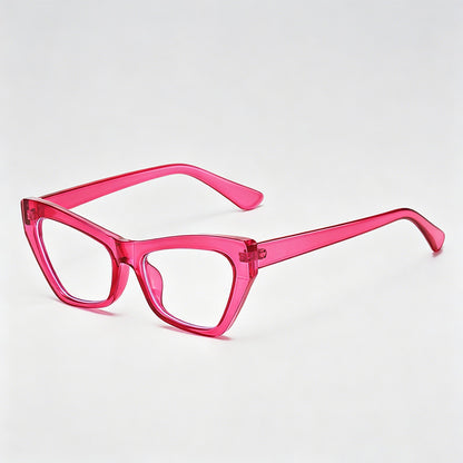 Trendy Slim Cat Eye Transparent Glasses