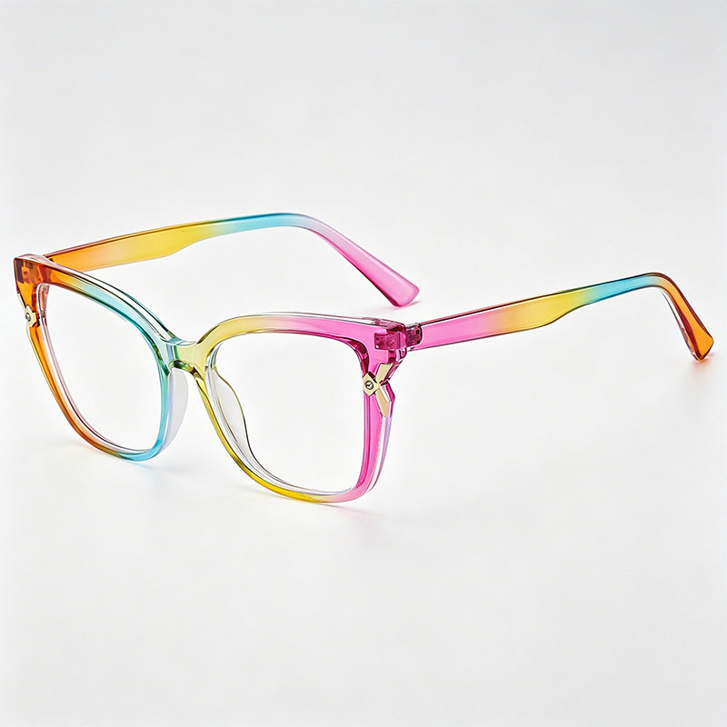 Chic Metal Accent Cat-Eye Glasses