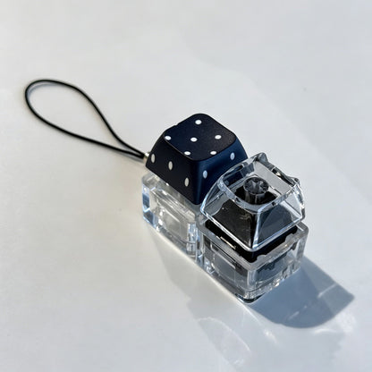 Dot Print Cat Head Fidget Keychain