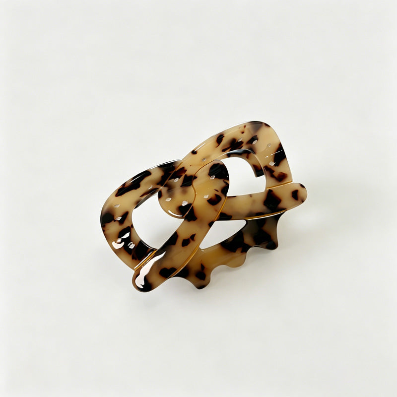 Pretzel & Croissant Acrylic Hair Claw Clip