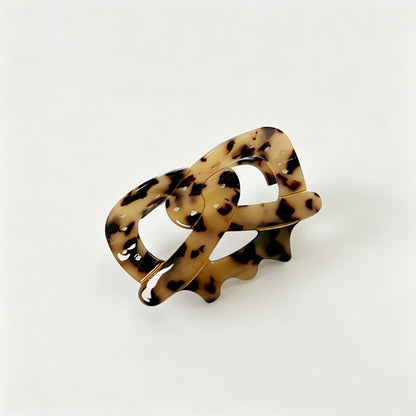 Pretzel & Croissant Acrylic Hair Claw Clip