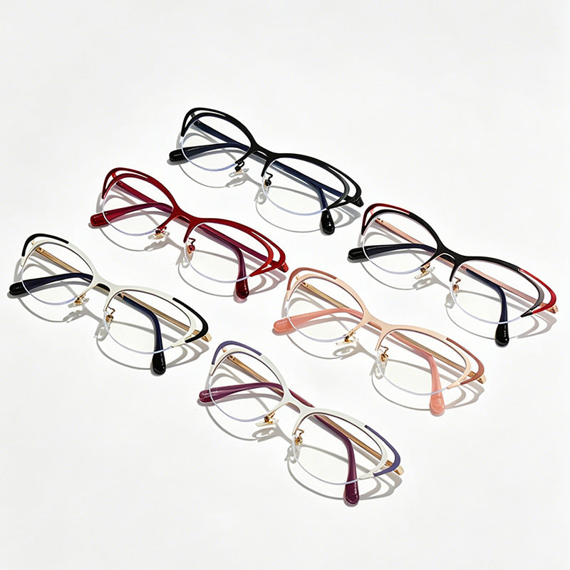 Hollow Cat Eye Luxe Metal AC Protective Sunglasses