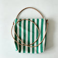 Colorful Canvas Striped Crossbody Bag