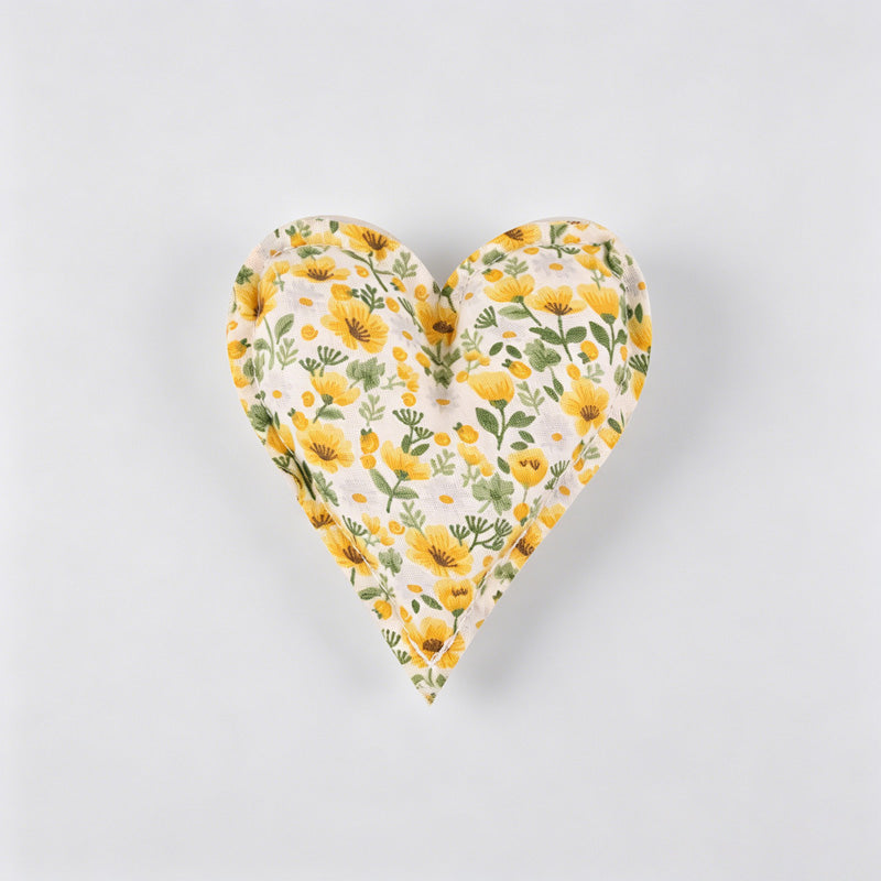 Plaid Dot Print Stuffed Heart Ornament
