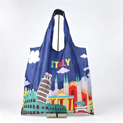 Foldable City Landmark Shopping Tote Bag