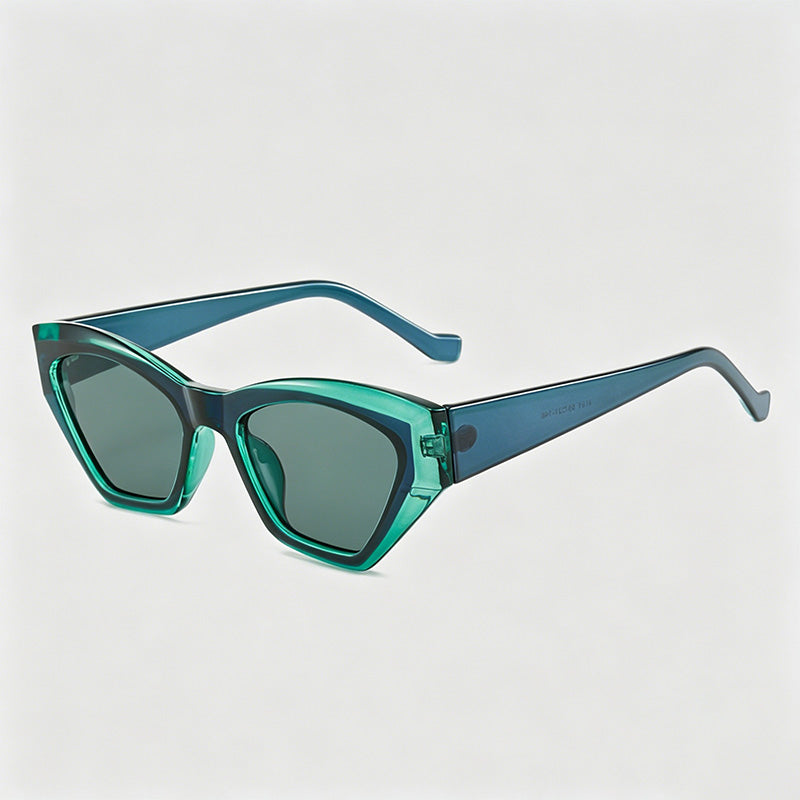 Trendy Small Angular Cat Eye PC Fashion Sunglasses
