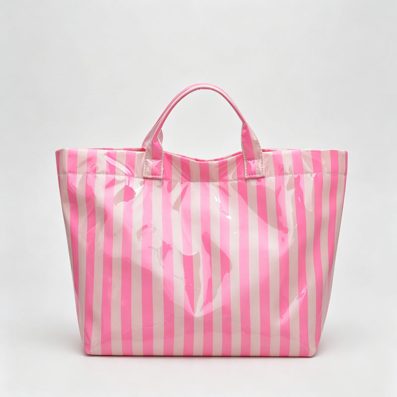 Striped Market Tote Bag