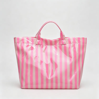 Striped Market Tote Bag