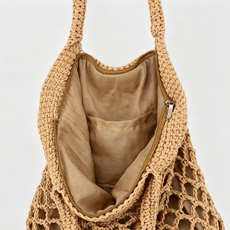 Macrame Mesh Tote Bag
