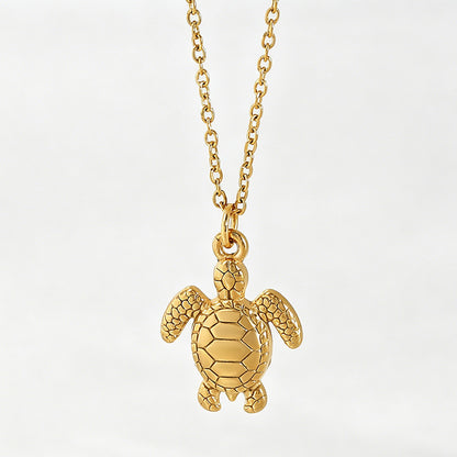 Ocean Beach Series Starfish Shell Stainless Necklace