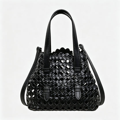 Woven Cutout Shoulder Bag